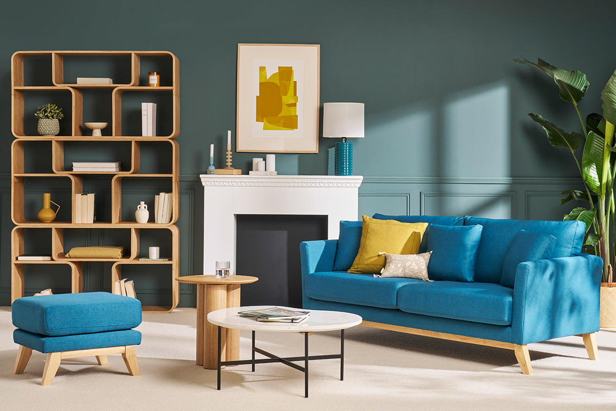 Poggiapiedi scandinavo Blu anatra OSLO
