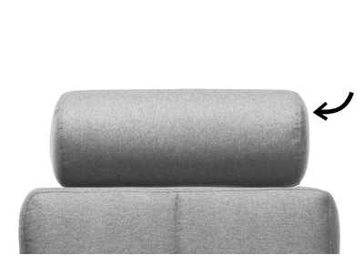 Poggiatesta removibile in tessuto grigio chiaro ELFE