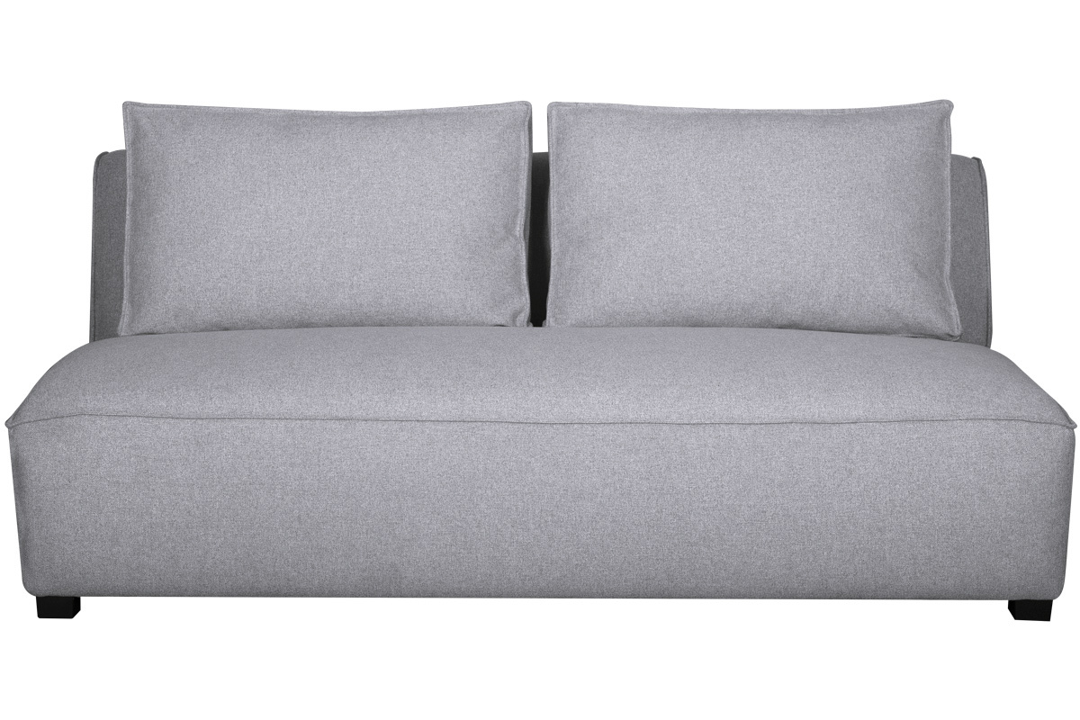 Poltrona 2 posti  design in tessuto grigio chiaro PLURIEL