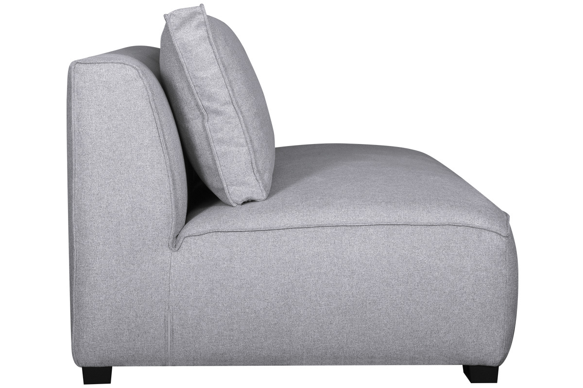 Poltrona 2 posti  design in tessuto grigio chiaro PLURIEL