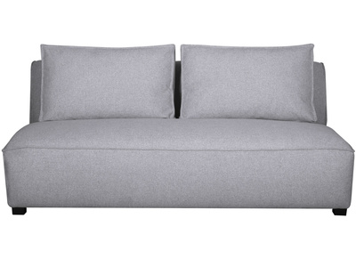 Poltrona 2 posti  design in tessuto grigio chiaro PLURIEL