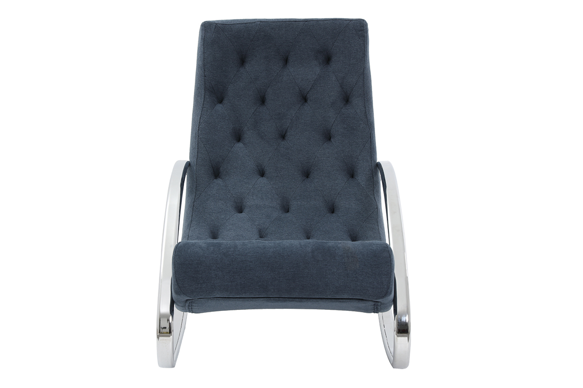 Poltrona a dondolo design blu CHESTY