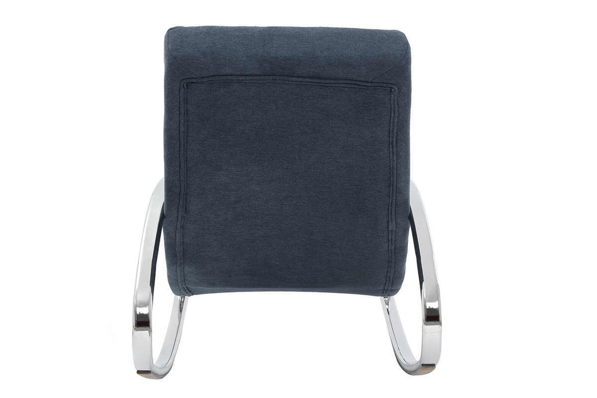 Poltrona a dondolo design blu CHESTY