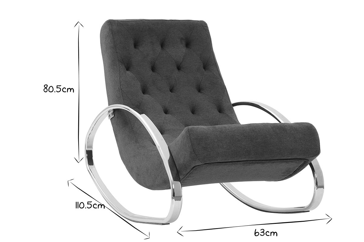 Poltrona a dondolo design blu CHESTY