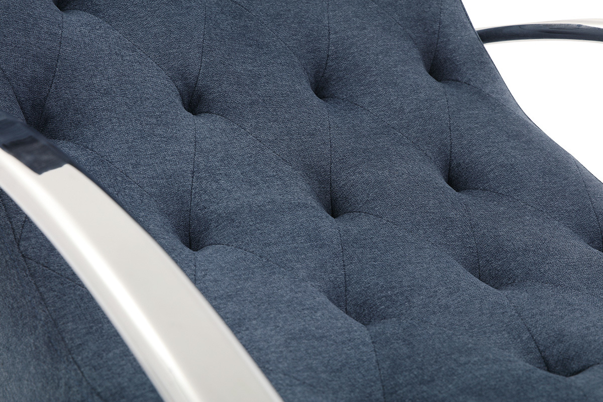 Poltrona a dondolo design blu CHESTY