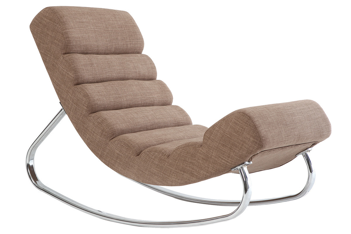 Poltrona a dondolo design color talpa TAYLOR