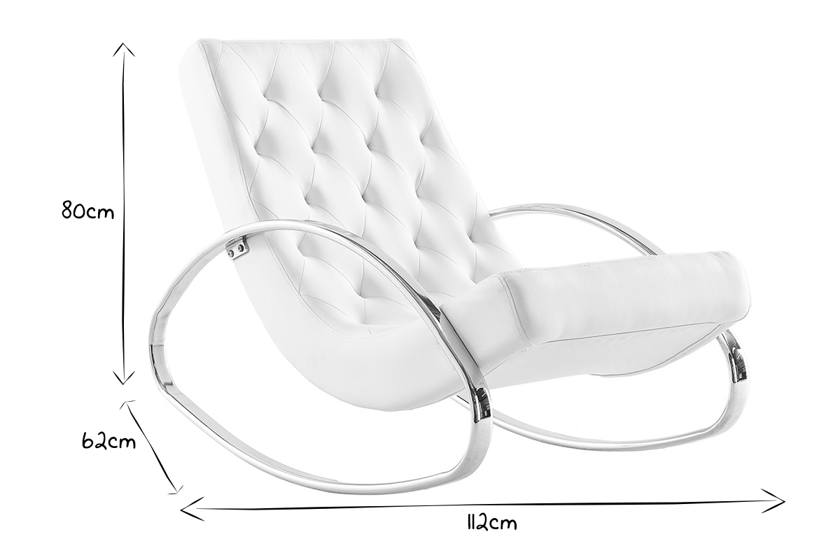 Poltrona a dondolo design nera CHESTY
