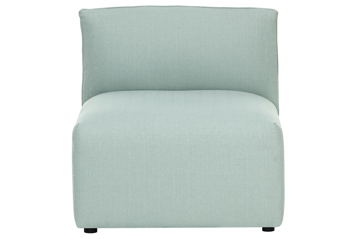 Poltrona bassa senza braccioli design in tessuto Blu ghiacciaio MODULO