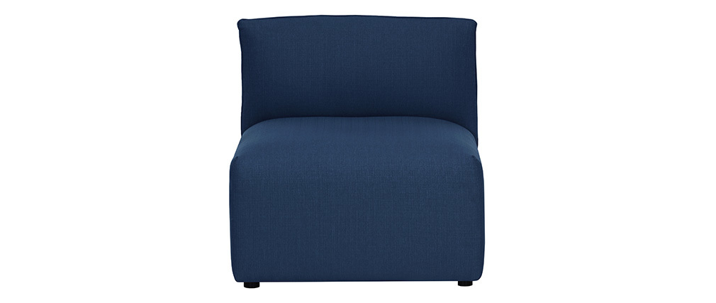 Poltrona bassa senza braccioli design in tessuto Blu scuro MODULO