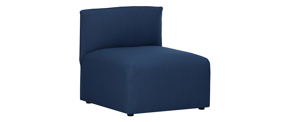 Poltrona bassa senza braccioli design in tessuto Blu scuro MODULO