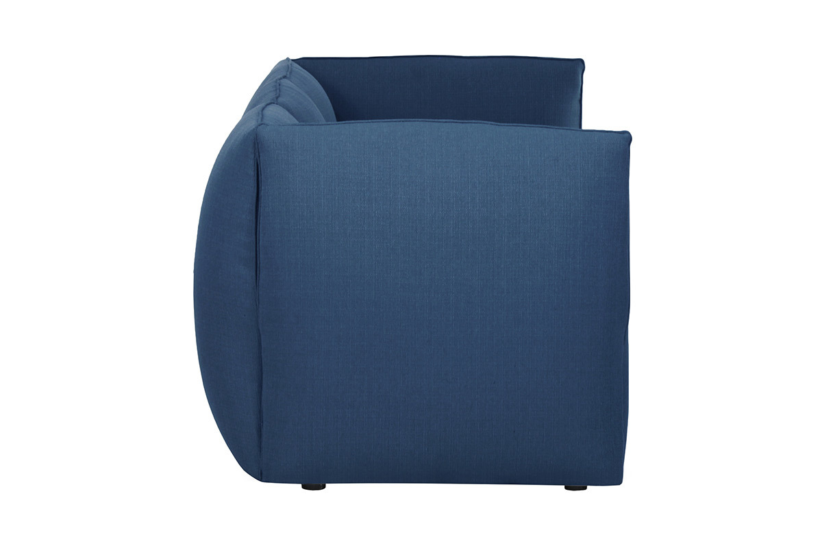 Poltrona bassa senza braccioli design in tessuto Blu scuro MODULO