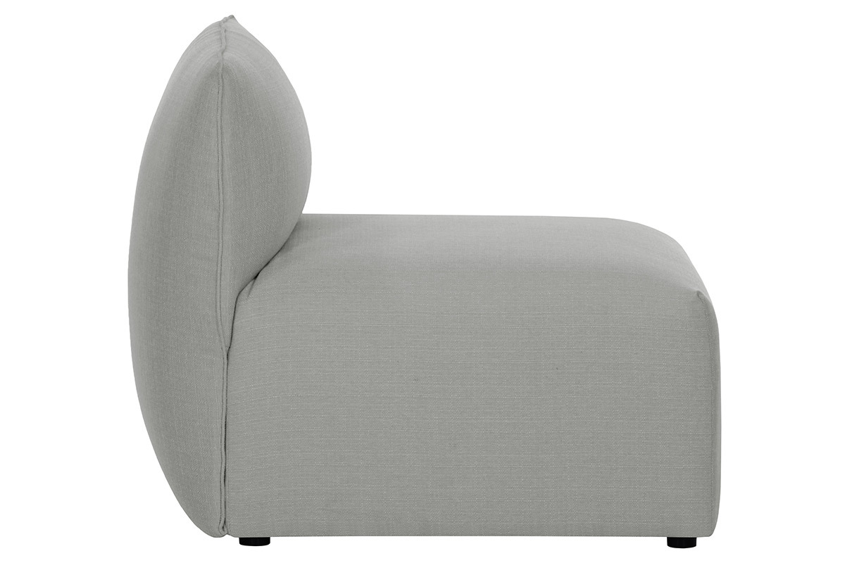 Poltrona bassa senza braccioli design in tessuto grigio MODULO