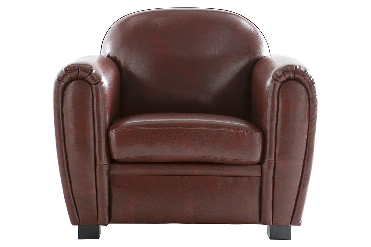Poltrona club marrone chiaro - pelle