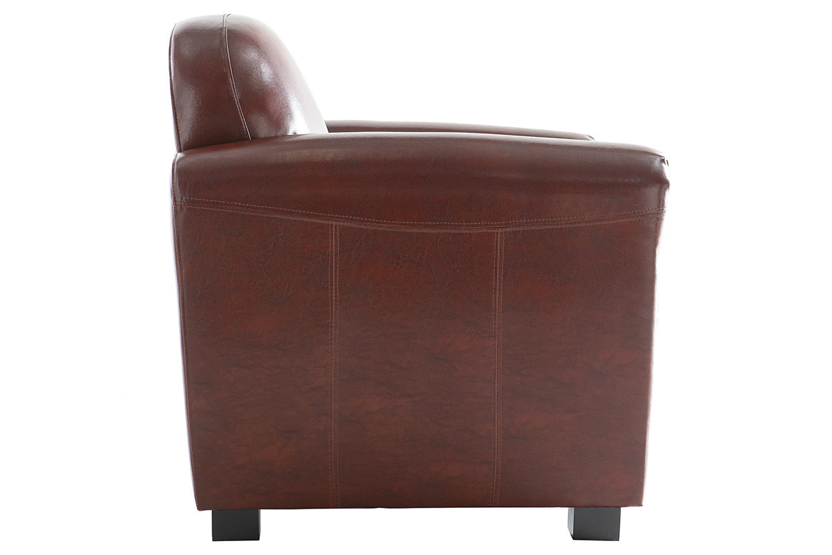 Poltrona club marrone chiaro - pelle