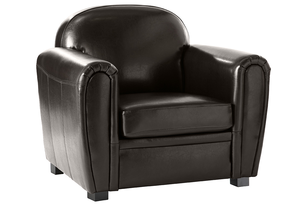 Poltrona club marrone - pelle