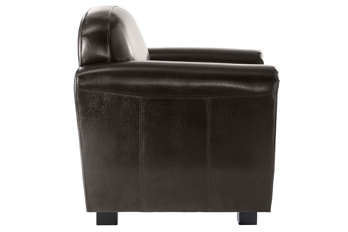 Poltrona club marrone - pelle