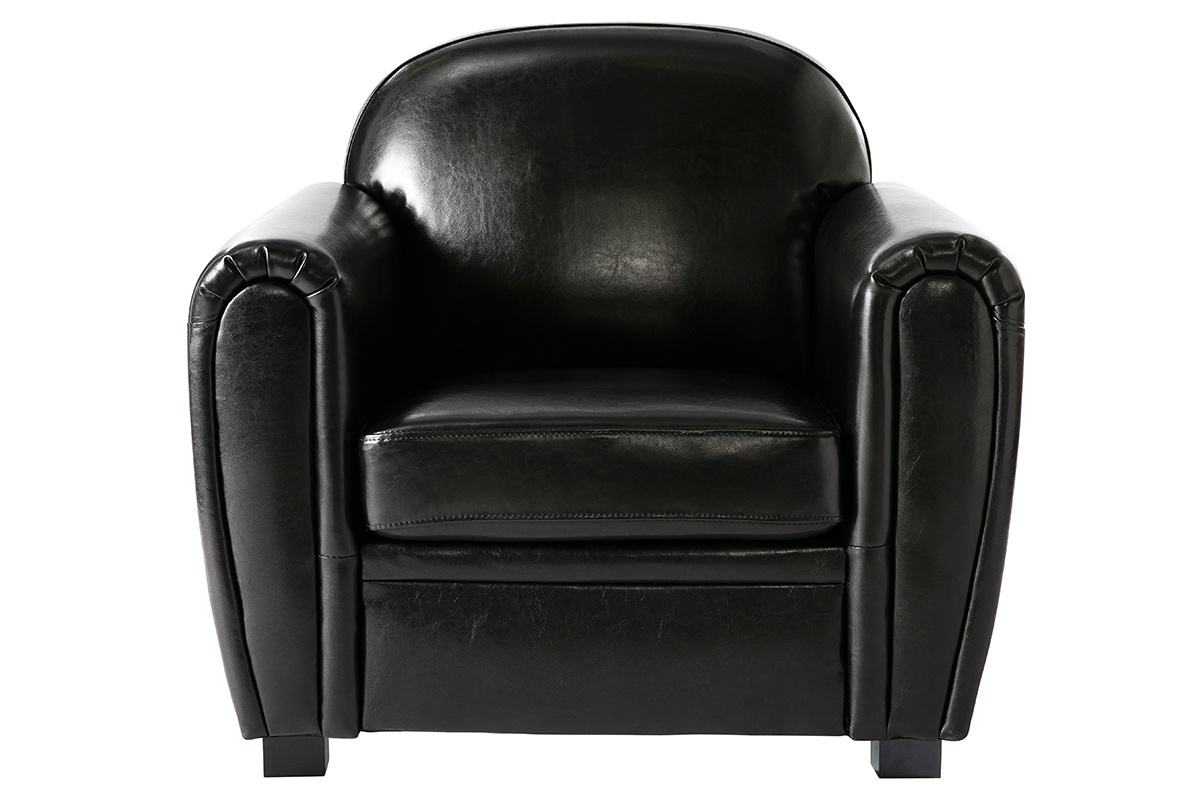 Poltrona CLUB nero - pelle