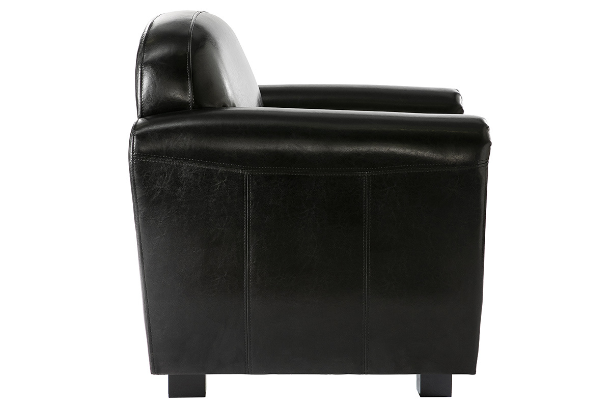 Poltrona CLUB nero - pelle