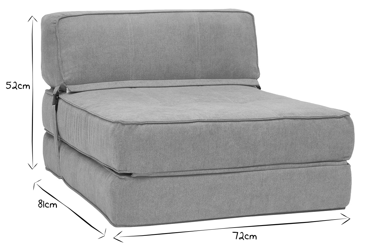 Poltrona convertibile design effetto velluto senape KATY