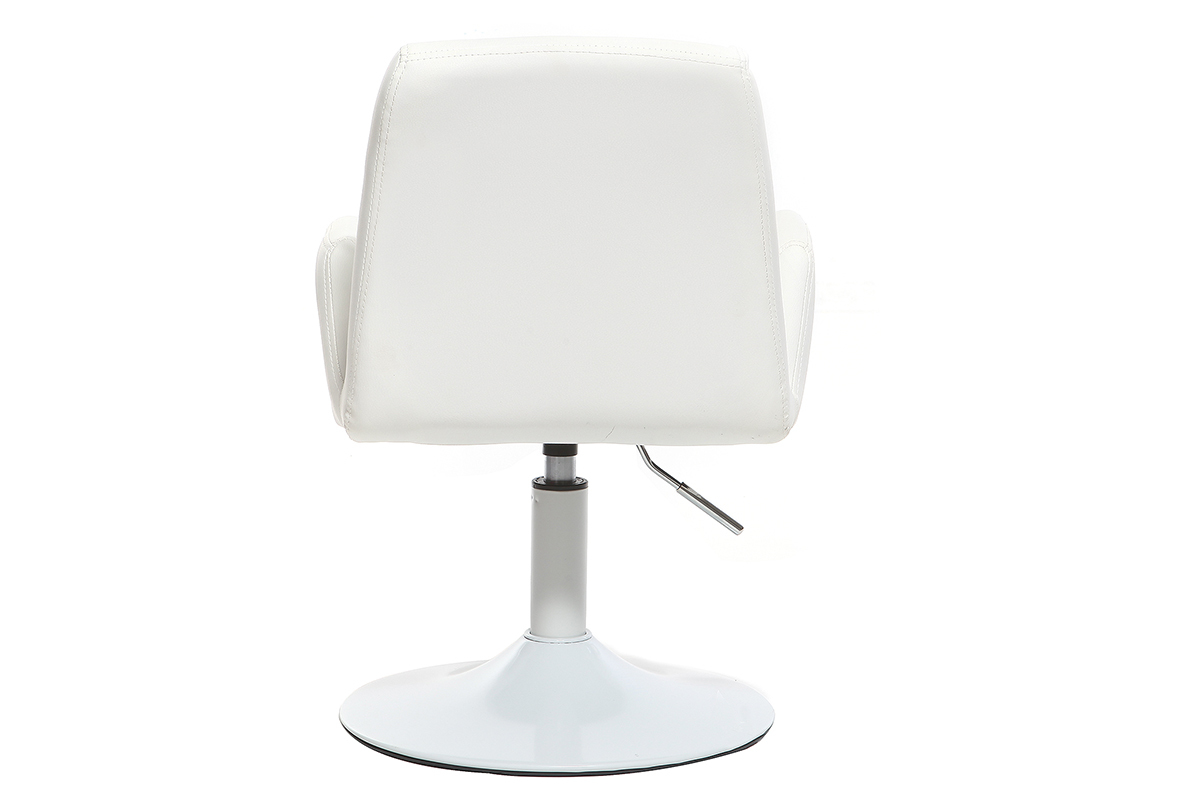 Poltrona da bambino design girevole PU bianco SOLLY