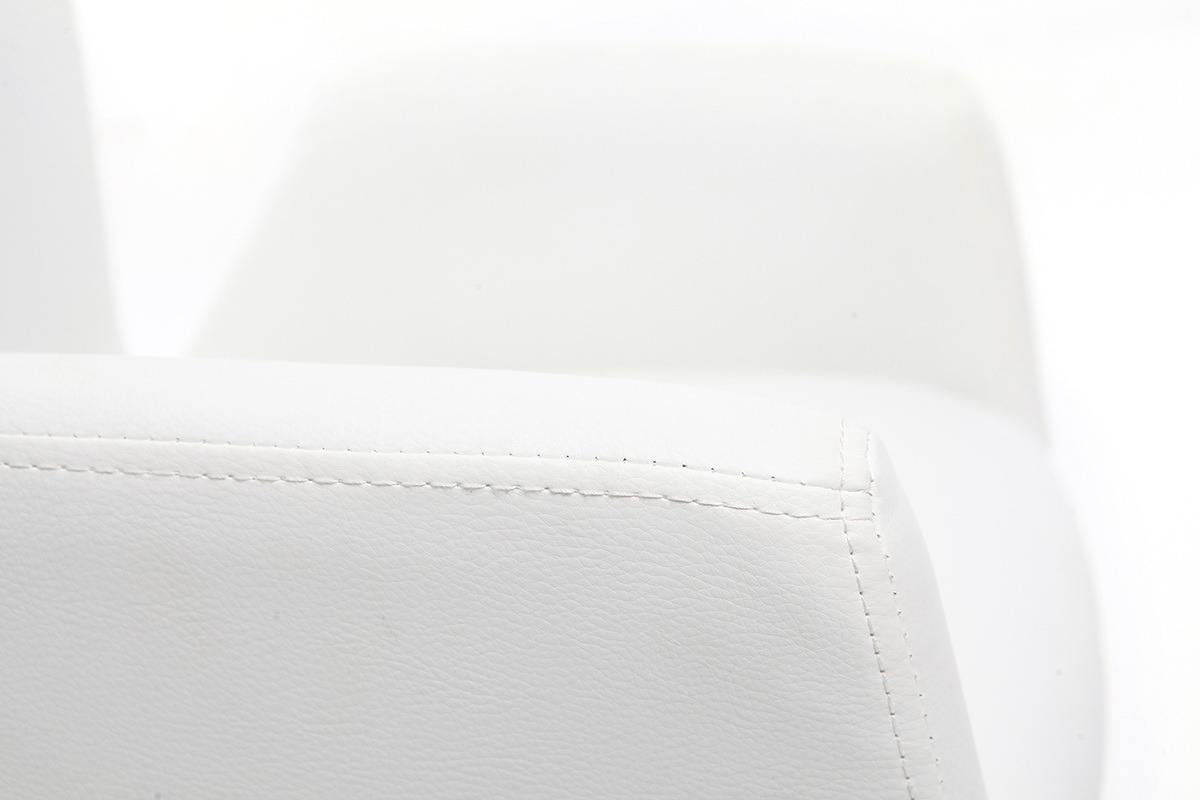 Poltrona da bambino design girevole PU bianco SOLLY