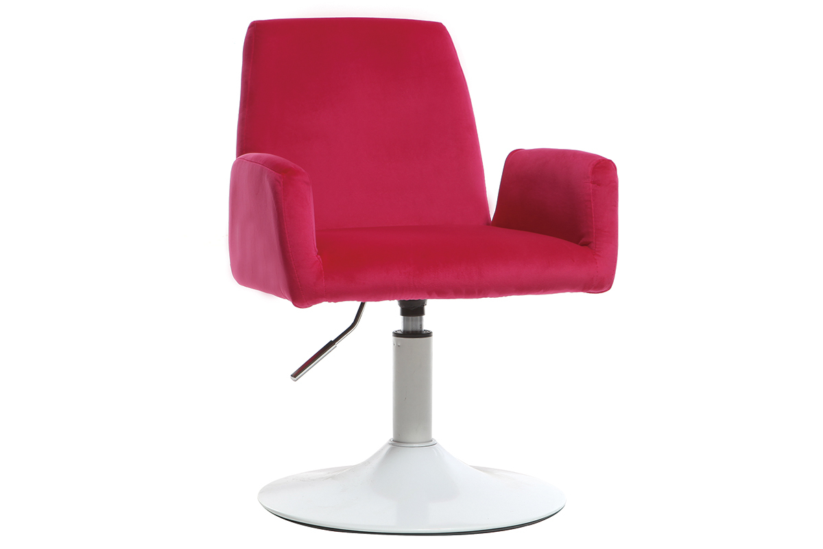 Poltrona da bambino design girevole tessuto rosa SOLLY