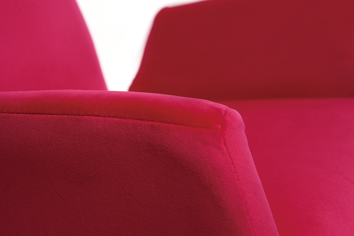 Poltrona da bambino design girevole tessuto rosa SOLLY