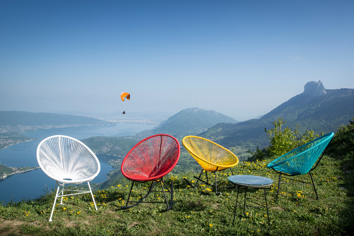 Poltrona da giardino in fili di resina Bianco BELLAVISTA