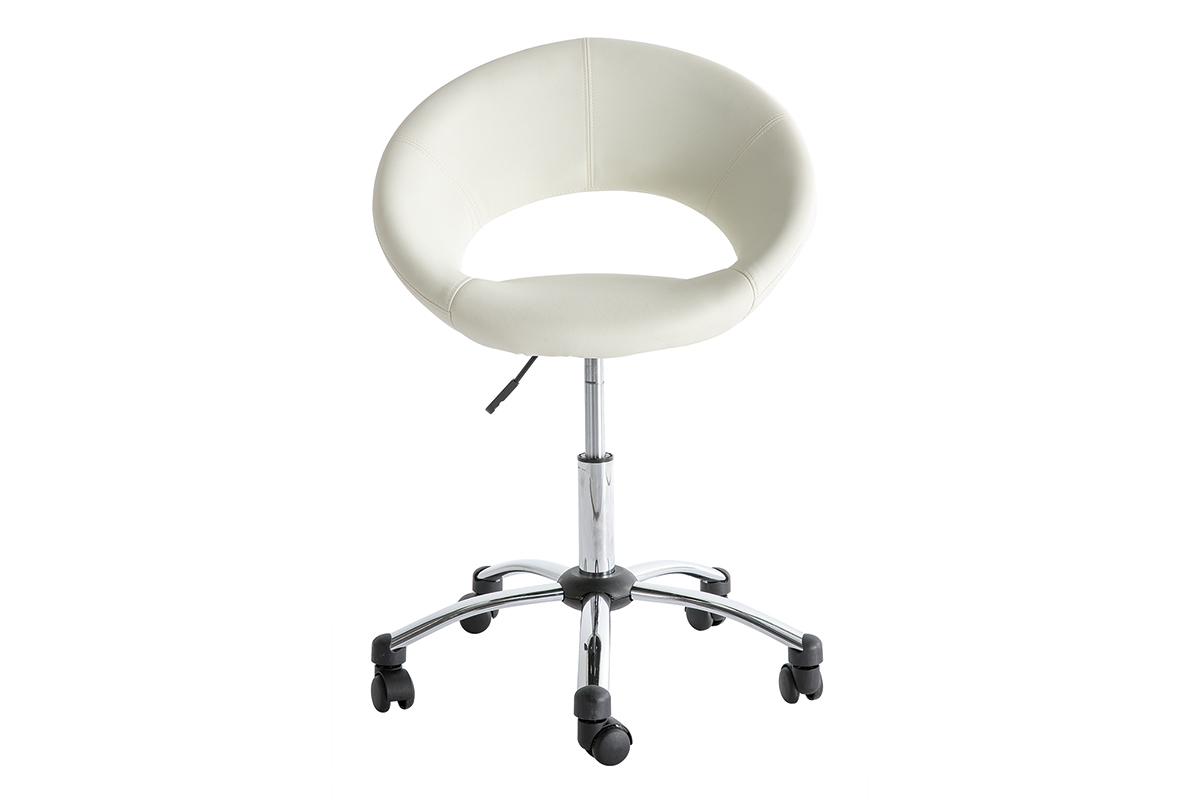 Poltrona da ufficio a rotelle design color bianco PINTO