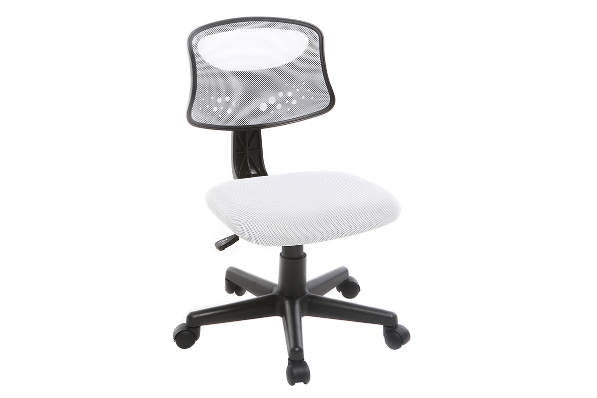 Poltrona da ufficio design bambino mesh bianco MEL