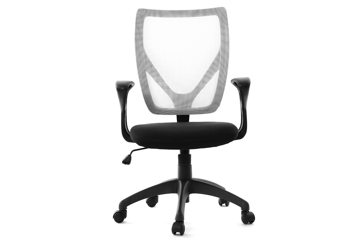 Poltrona da ufficio design colore bianco e nero PAOLO