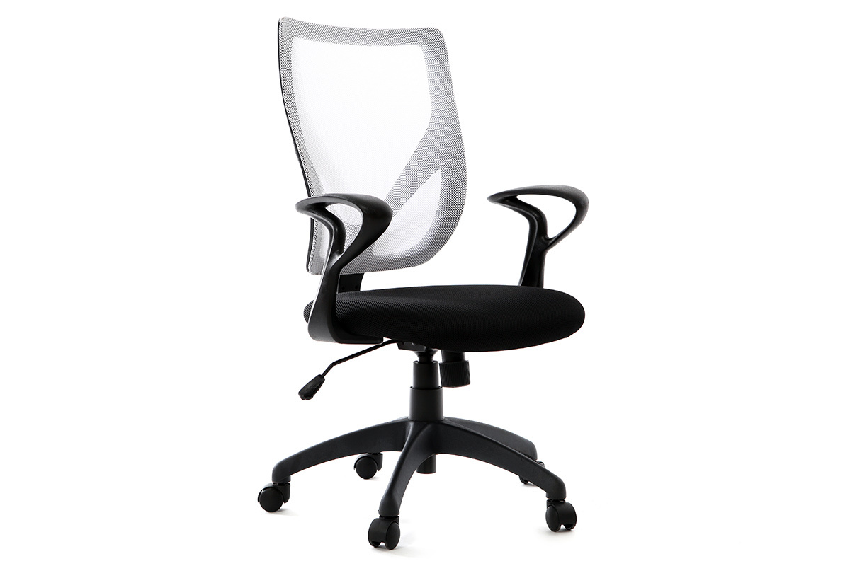 Poltrona da ufficio design colore bianco e nero PAOLO