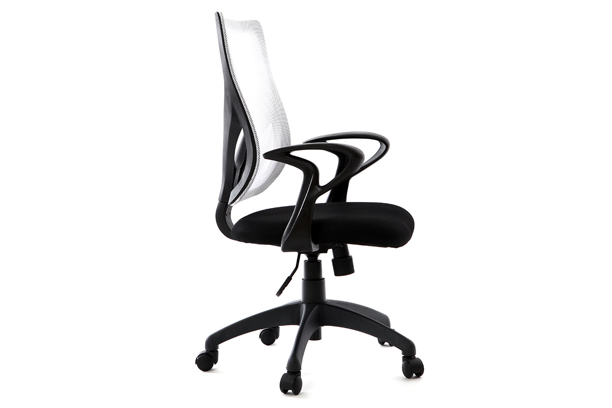 Poltrona da ufficio design colore bianco e nero PAOLO