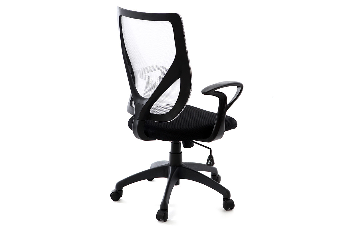 Poltrona da ufficio design colore bianco e nero PAOLO