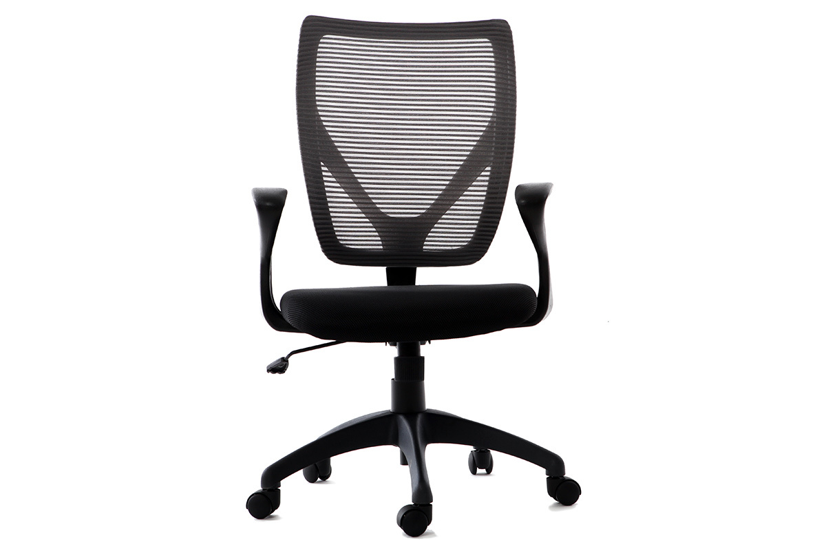 Poltrona da ufficio design colore grigio e nero PAOLO