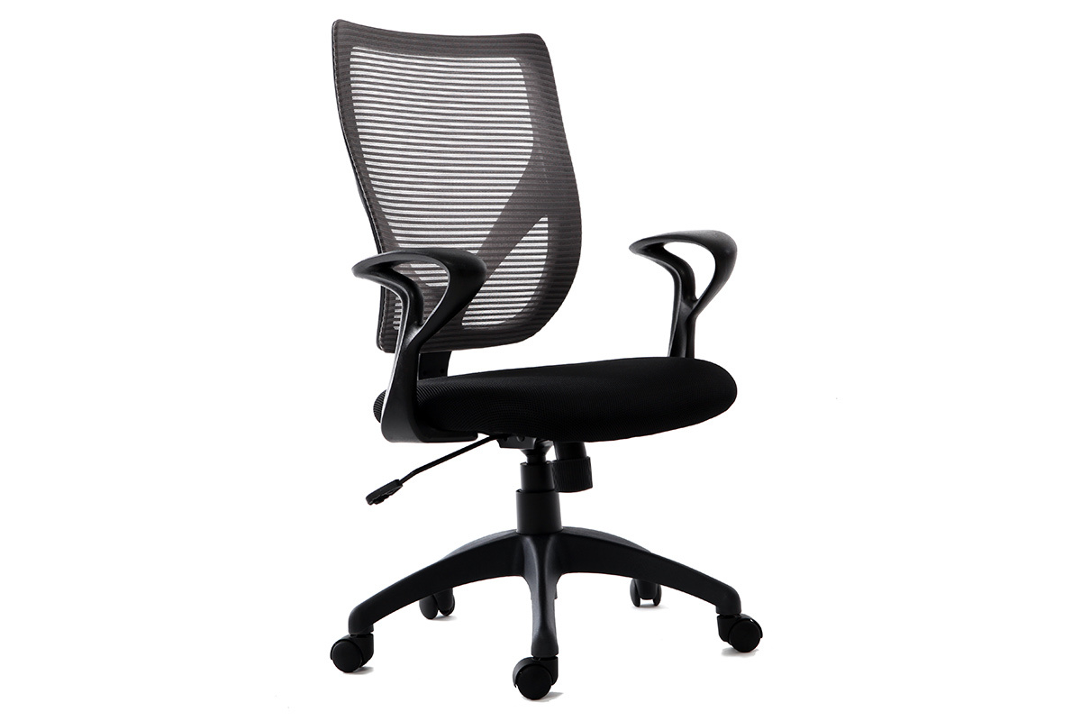 Poltrona da ufficio design colore grigio e nero PAOLO