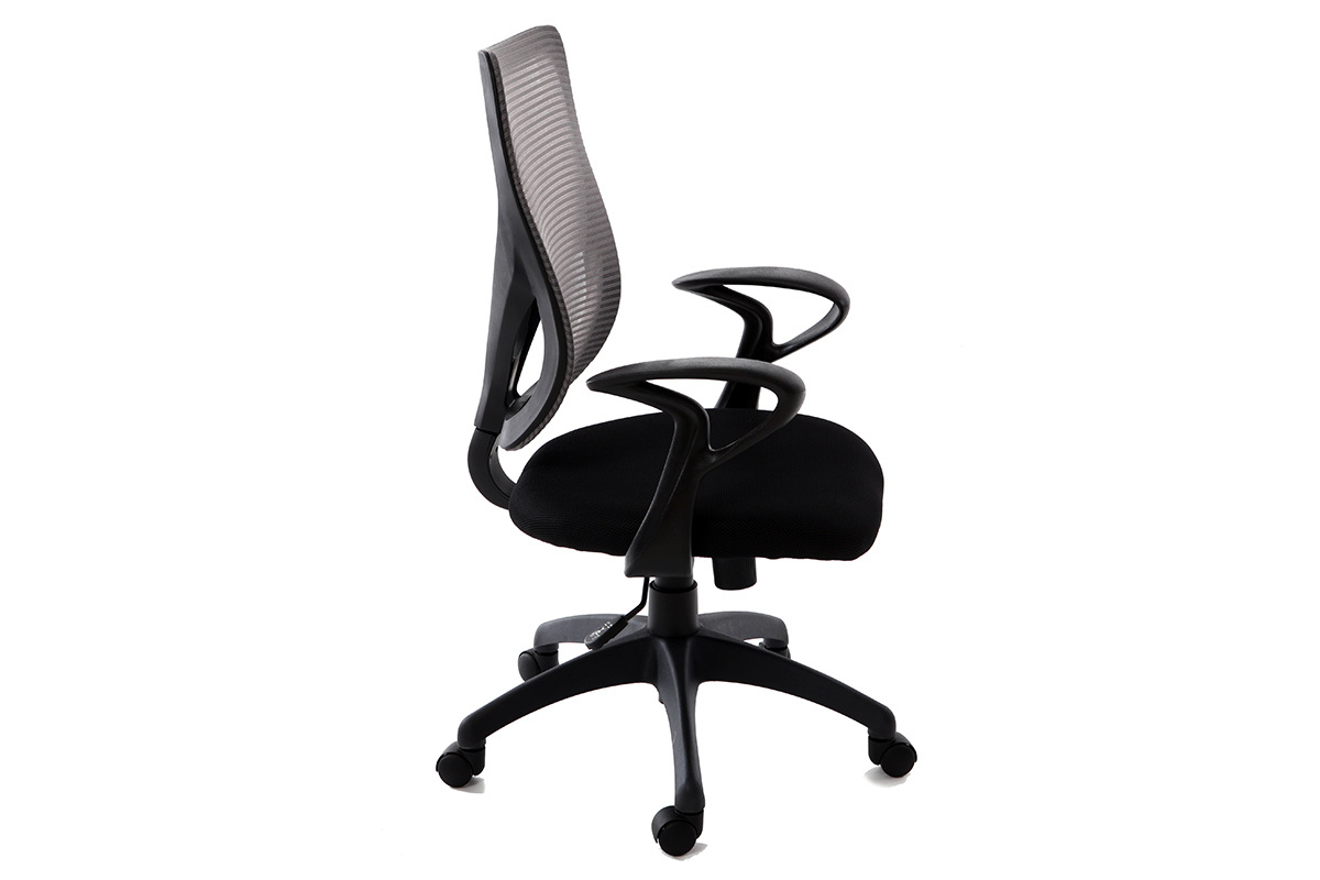 Poltrona da ufficio design colore grigio e nero PAOLO