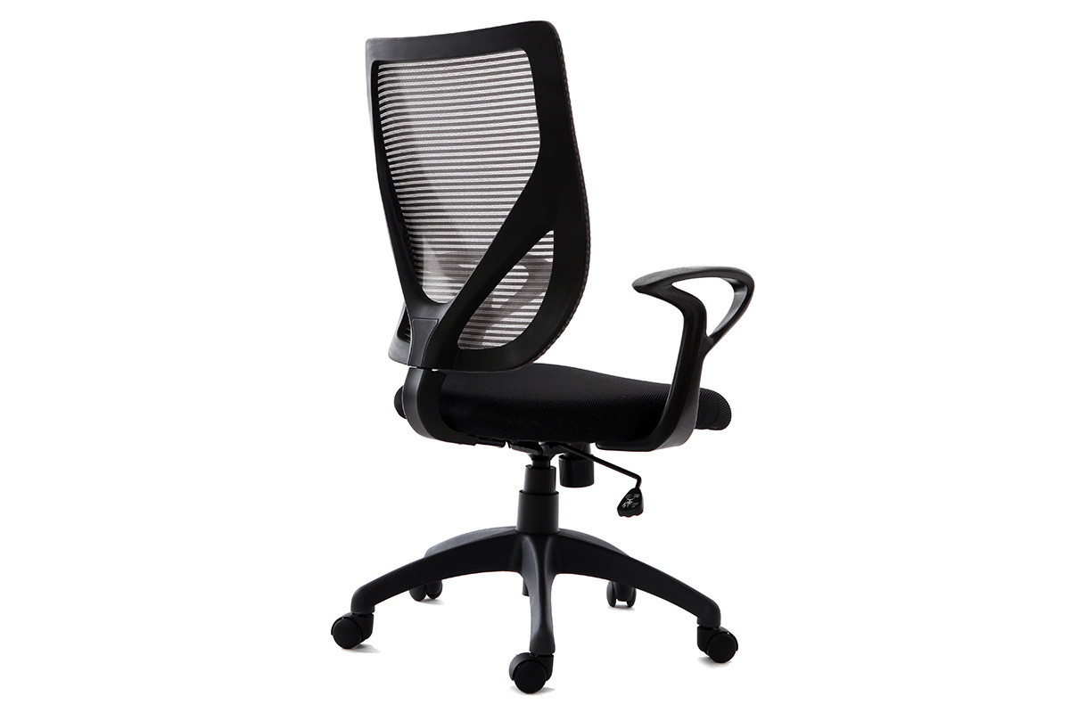 Poltrona da ufficio design colore grigio e nero PAOLO