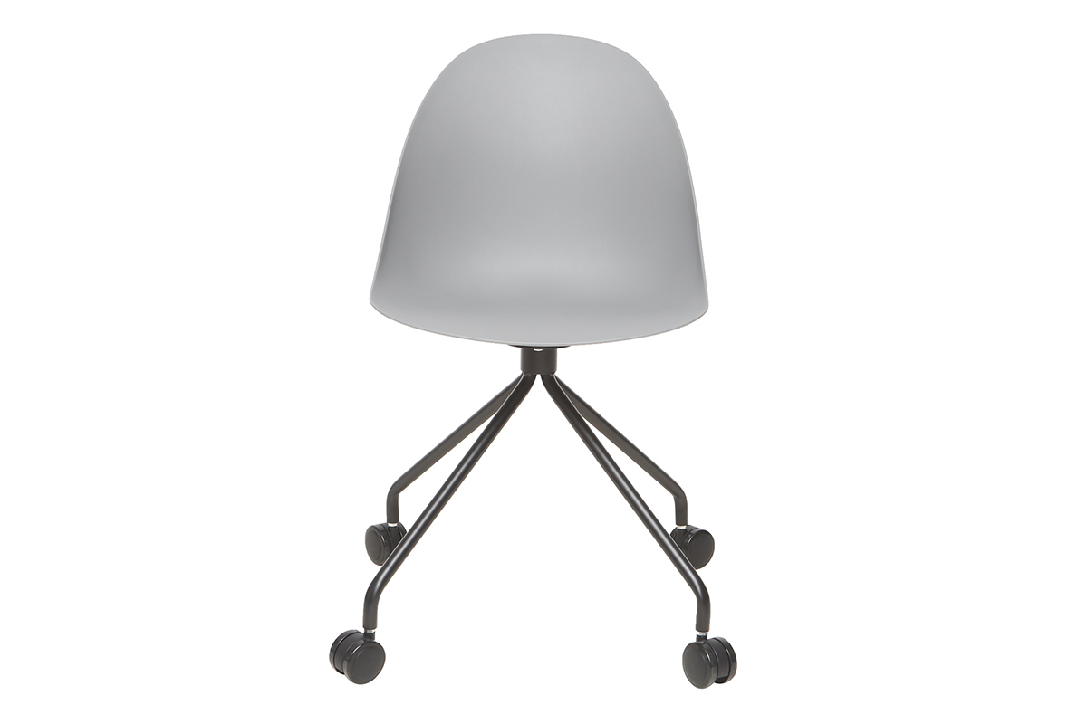 Poltrona da ufficio design grigio e nero CONCHA