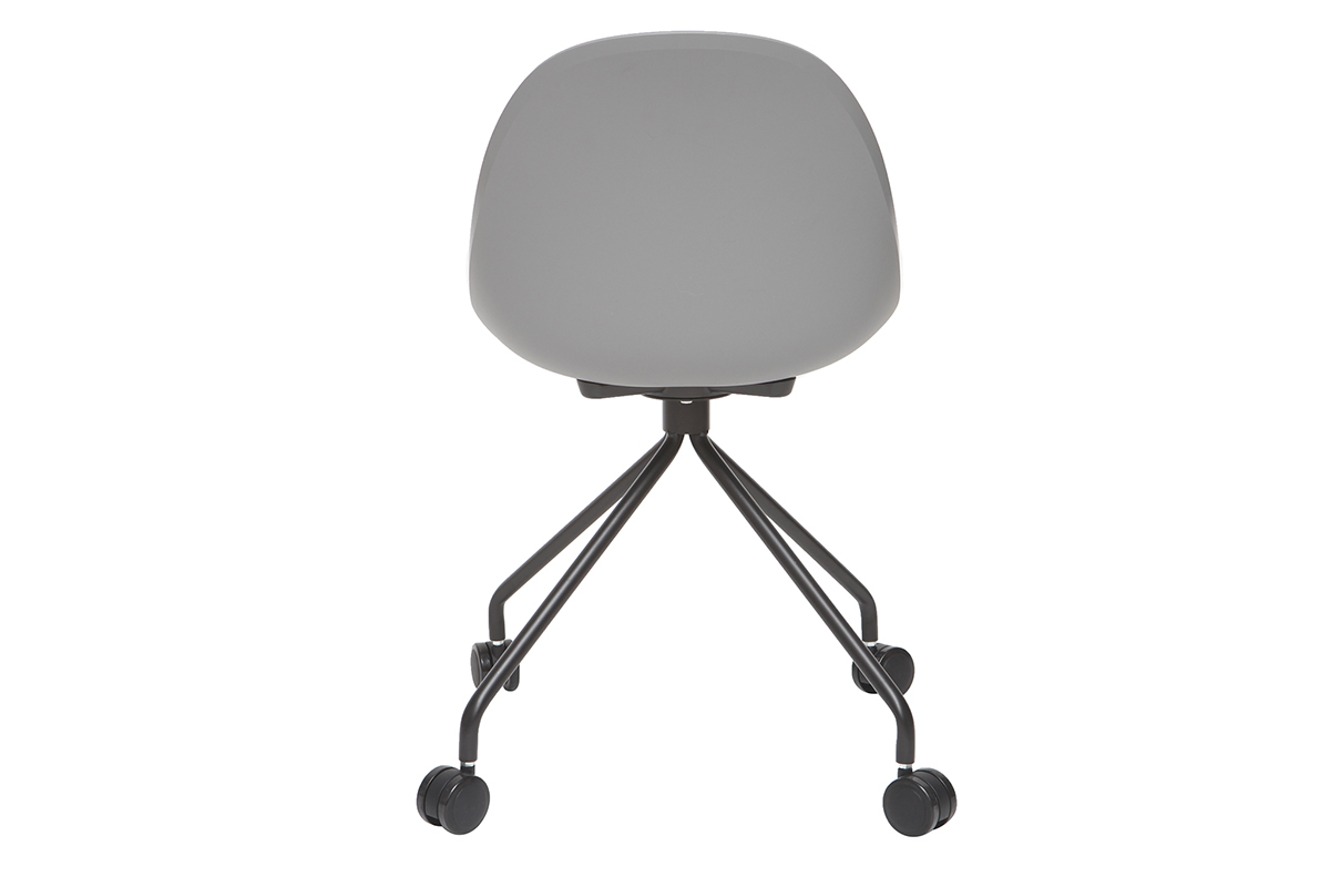 Poltrona da ufficio design grigio e nero CONCHA