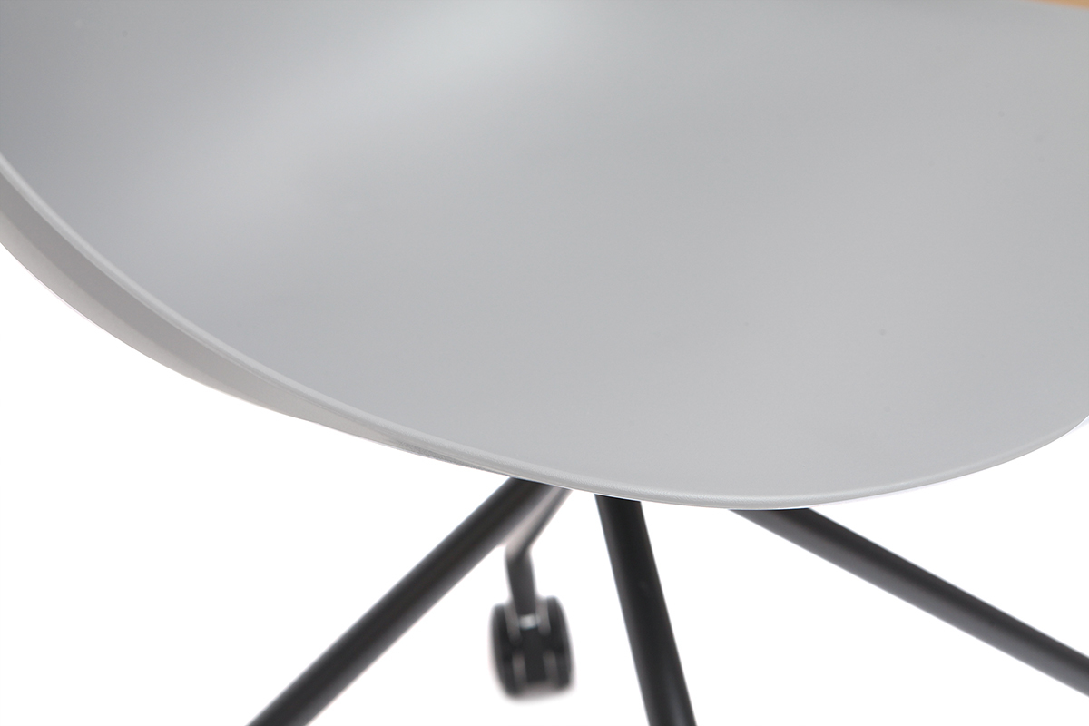 Poltrona da ufficio design grigio e nero CONCHA