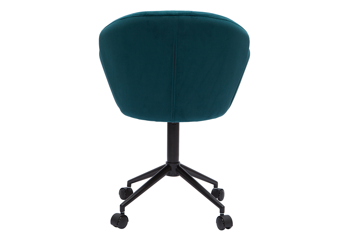 Poltrona da ufficio design in tessuto blu petrolio RHAPSODY