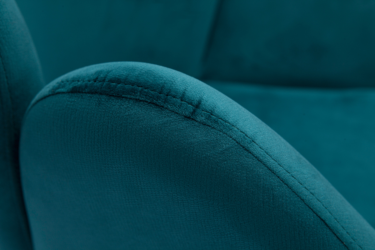 Poltrona da ufficio design in tessuto blu petrolio RHAPSODY