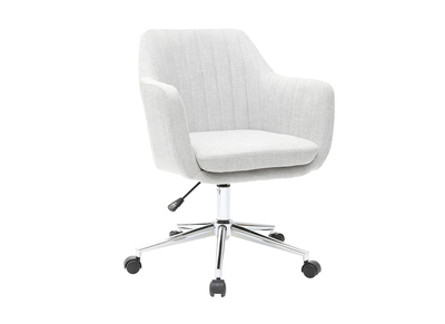 Poltrona da ufficio design in tessuto grigio chiaro ALEYNA