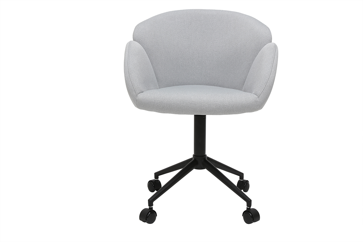 Poltrona da ufficio design in tessuto grigio chiaro RHAPSODY