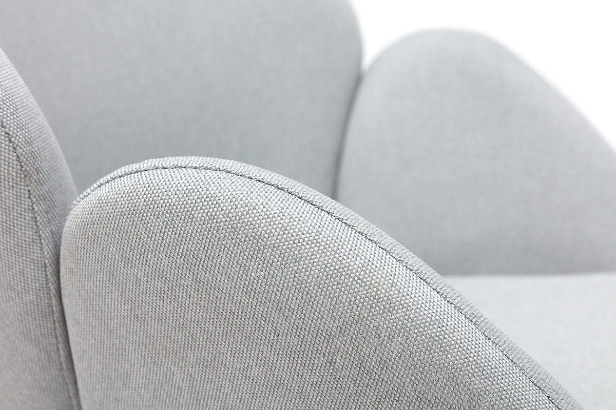 Poltrona da ufficio design in tessuto grigio chiaro RHAPSODY