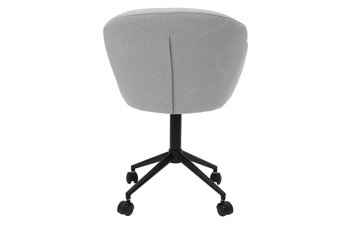 Poltrona da ufficio design in tessuto grigio chiaro RHAPSODY