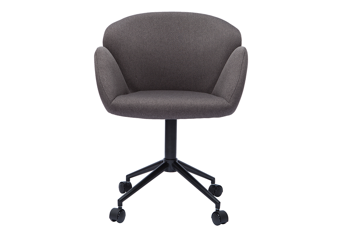 Poltrona da ufficio design in tessuto grigio scuro RHAPSODY