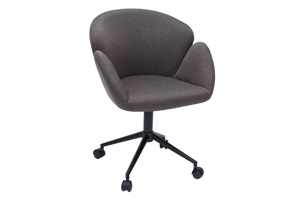 Poltrona da ufficio design in tessuto grigio scuro RHAPSODY