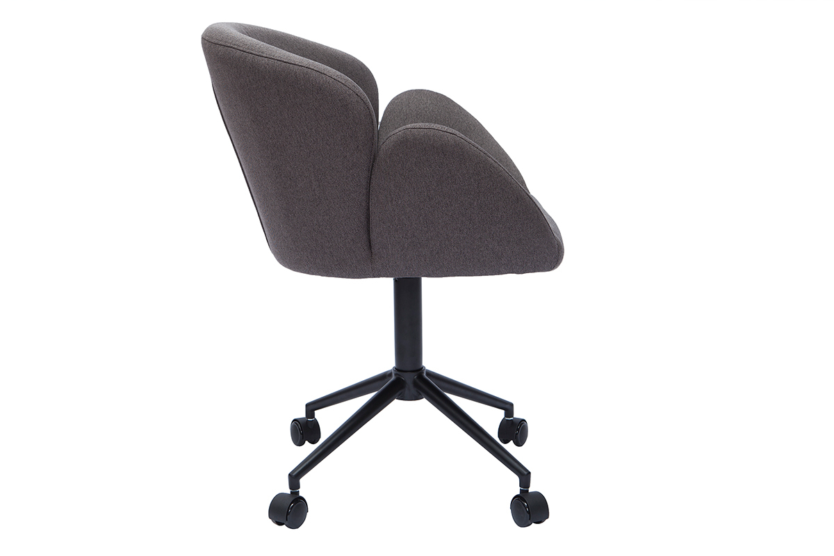 Poltrona da ufficio design in tessuto grigio scuro RHAPSODY